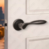 Modern Simple Solid Zinc Alloy Split Door Lock Handle on Round Rosette（Z062420）