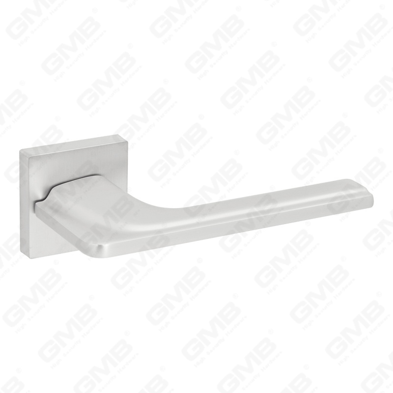 Modern Simple Solid Zinc Alloy Split Door Lock Handle on Square Rosette（Z072501）