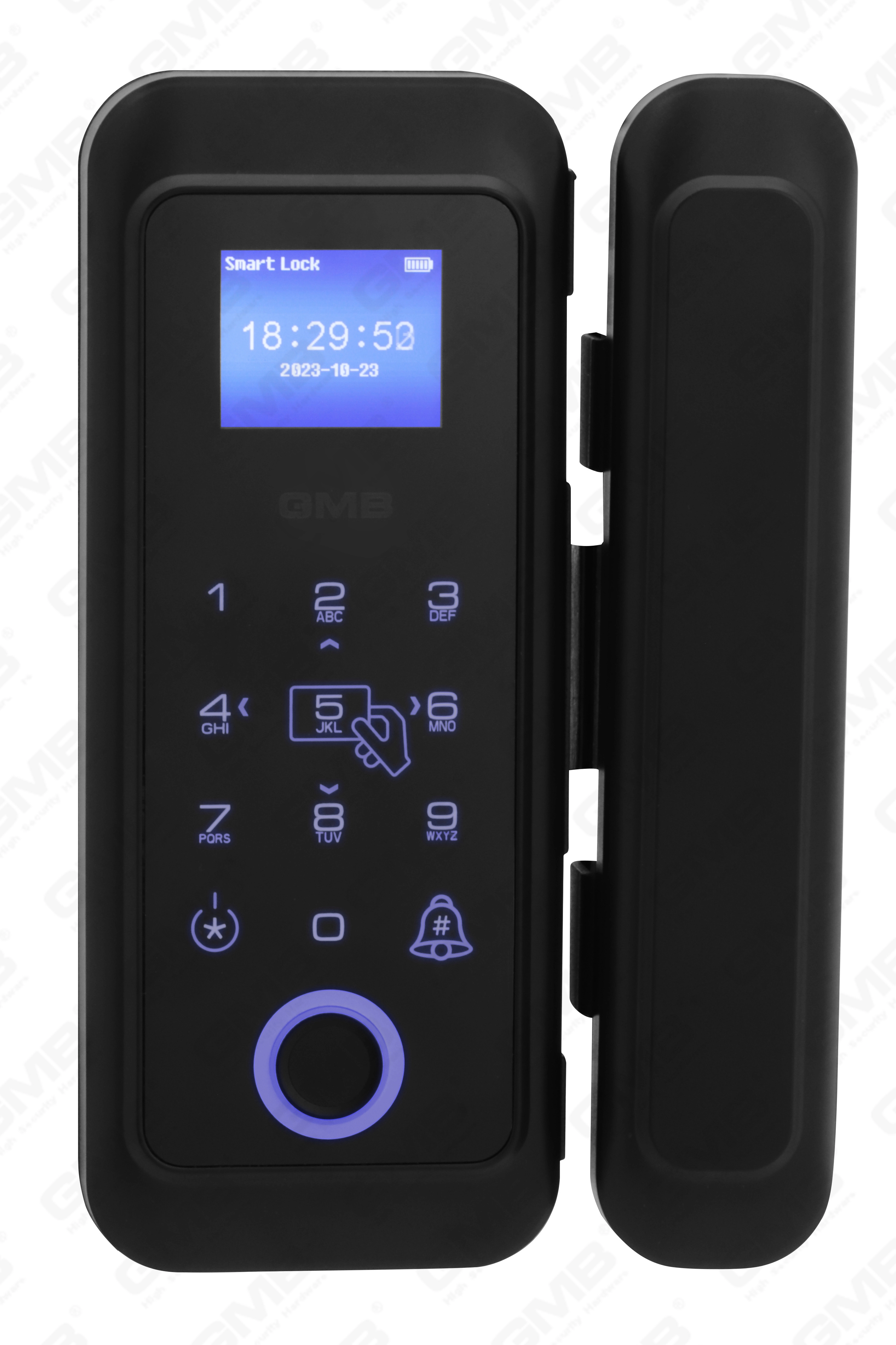 High Security Fingerprint/RFID Card/WiFi/Tuya/TT APP Digital Smart Glass Door Lock (254)