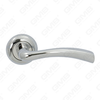 New Modern House Decoration Aluminum Door Handle on Round Rosette