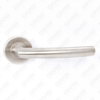 High Quality BS En1906 Grade 4 SUS304 Stainless Steel Entry Round Rose Interior Door Lever Handle (LHT008)