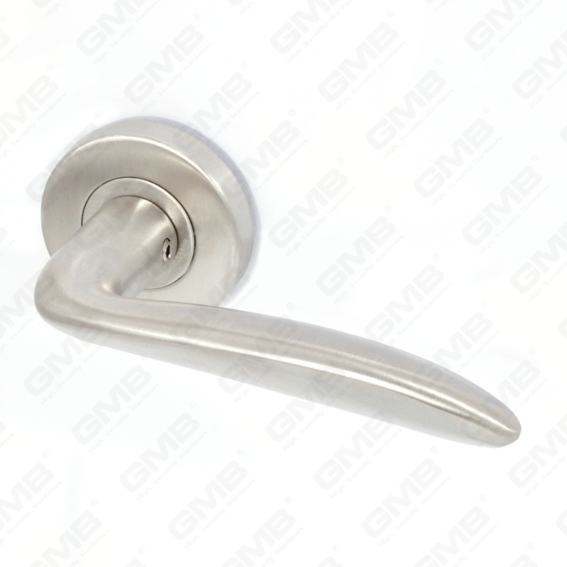 High Quality BS En1906 Grade 4 SUS304 Stainless Steel Entry Round Rose Interior Door Lever Handle (LHT030)