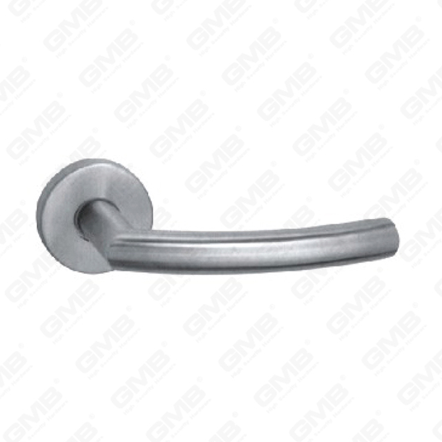 High Quality #304 Stainless Steel Door Handle Round Rose Lever Handle (SH99-SY08-SS)