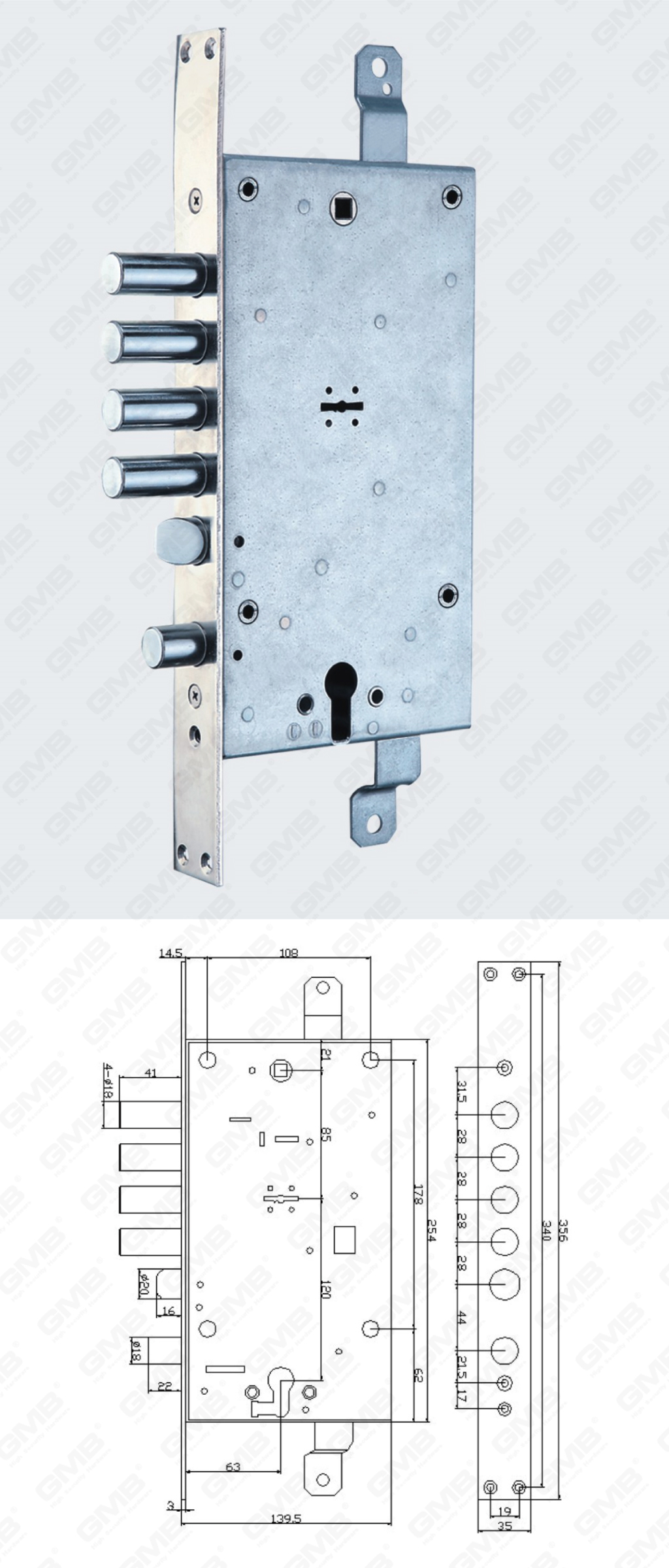 01 High Security Mortise Lock_204-22
