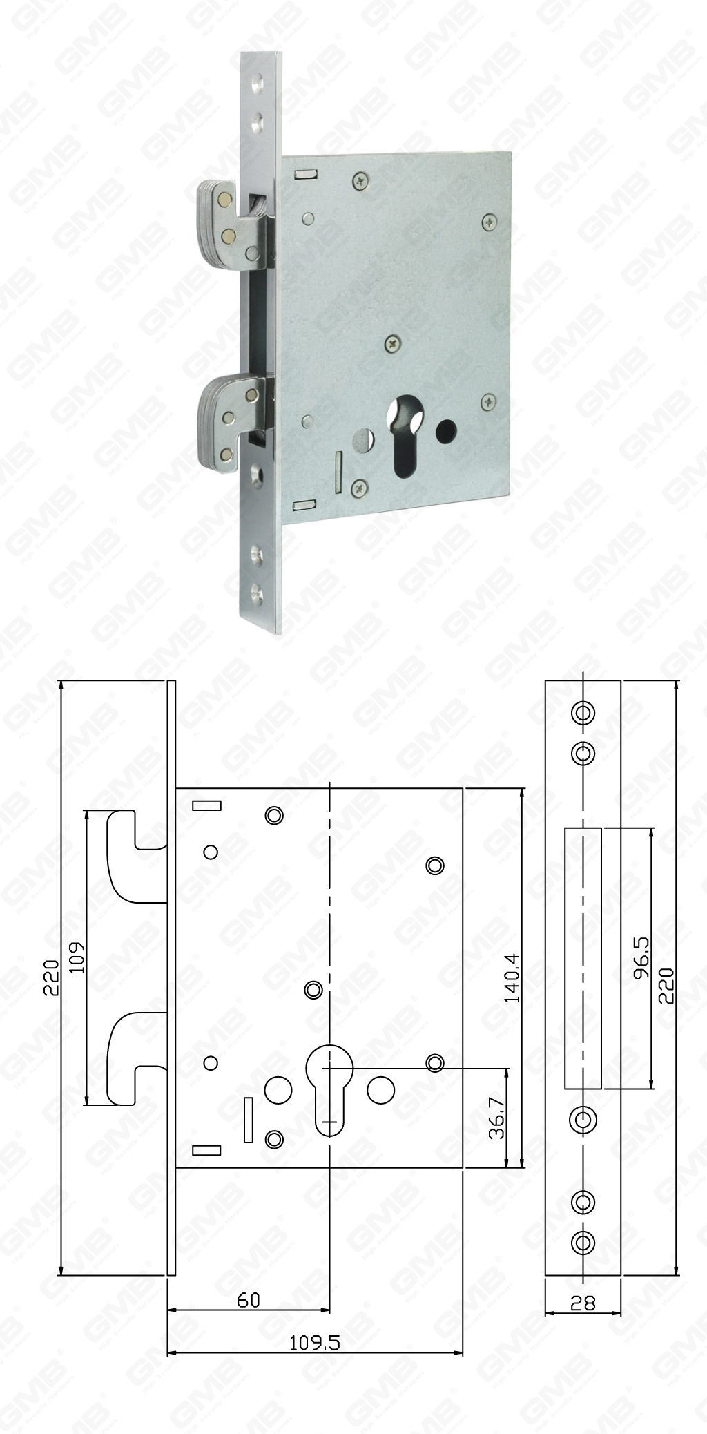 01 High Security Mortise Lock_267-62