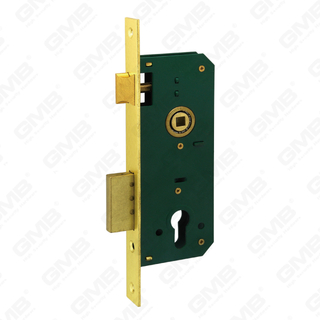 High Security Mortise Door lock Steel Brass deadbolt Zamak Brass latch cylinder hole Lock Body [6005-III(85X40)(85X45)]