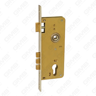 High Security Mortise Door lock 3 square Brass deadbolt Zamak Brass latch cylinder hole Lock Body [745R-3F]