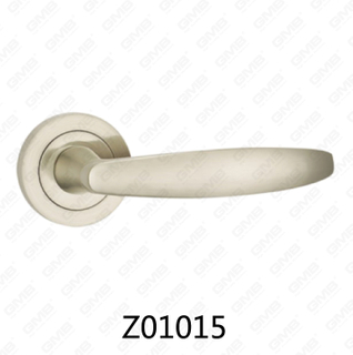 Zamak Zinc Alloy Aluminum Rosette Door Handle with Round Rosette (Z01015)