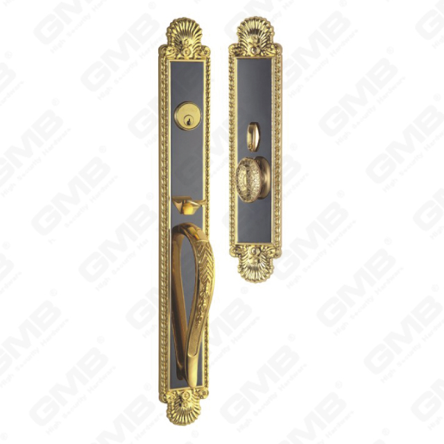 High Security Zinc Alloy Outside Villa Door Handle Door thickness Standard 38-55mm (ZT9815-HG)