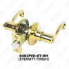 ANSI A156.2 Grade 3 Standard Tubular Lever Lock High precision 5-pin zinc alloy cylinder ETERNITY FINISH Tubular Lever Lock (6481PVD-ET-RH )