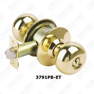 ANSI Standard Push in button function Cylindrical Knob Lock (3791PB-ET)