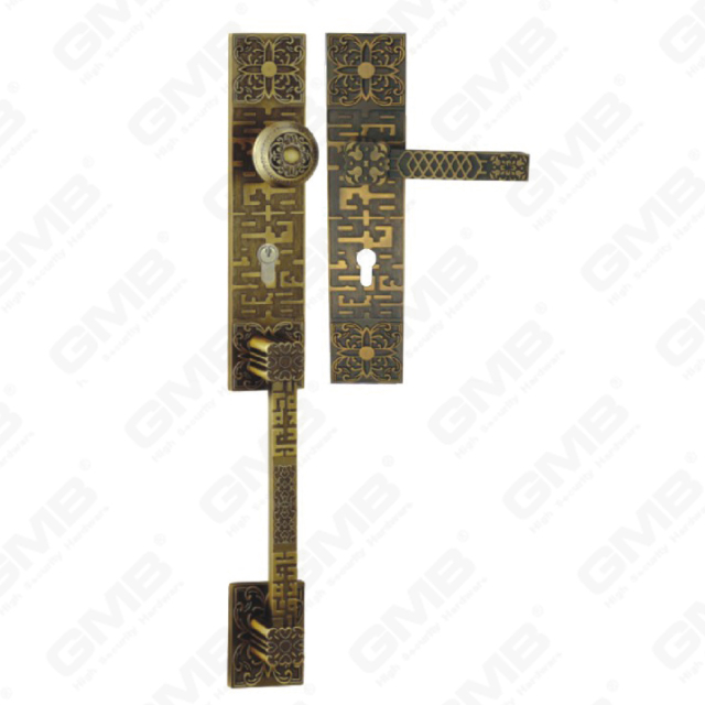 Zinc Alloy Outside Villa Door Handle for Many kinds of wooden door and metal doors (E8313-DYB)