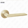 Modern Simple Solid Zinc Alloy Split Door Lock Handle on Round Rosette（Z062406）