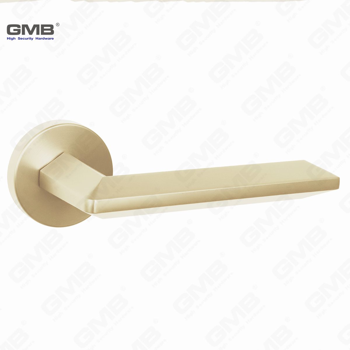 Modern Simple Solid Zinc Alloy Split Door Lock Handle on Round Rosette（Z062406）