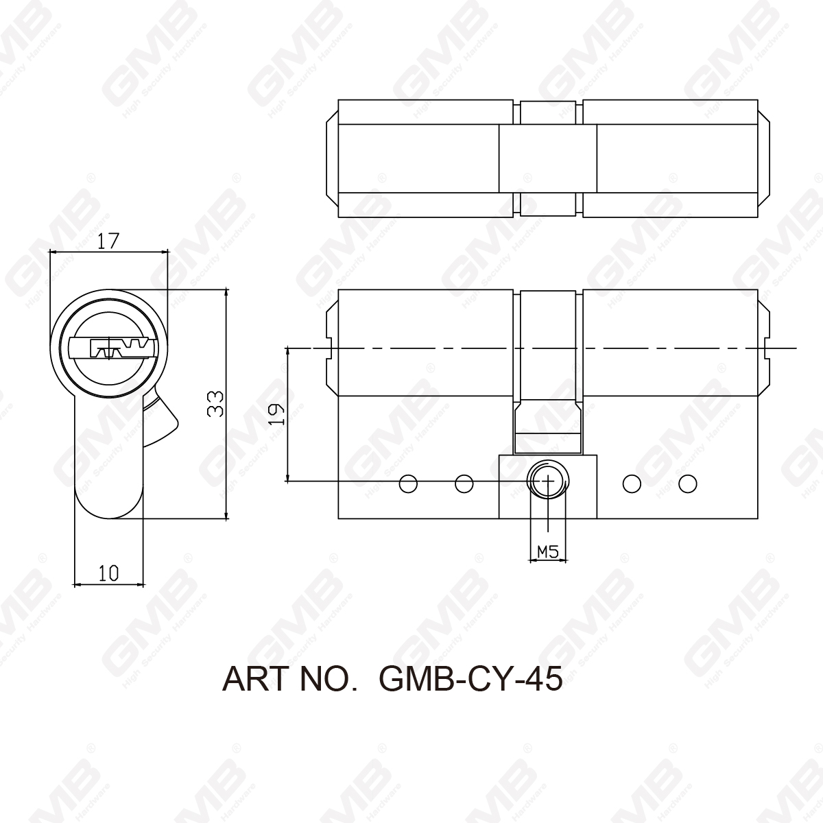 High security cylinder up & down line pins + anti-break（GMB-CY-45）-07