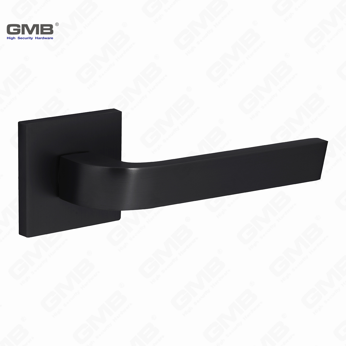 Modern Simple Solid Zinc Alloy Split Door Lock Handle on Square Rosette（Z072503）