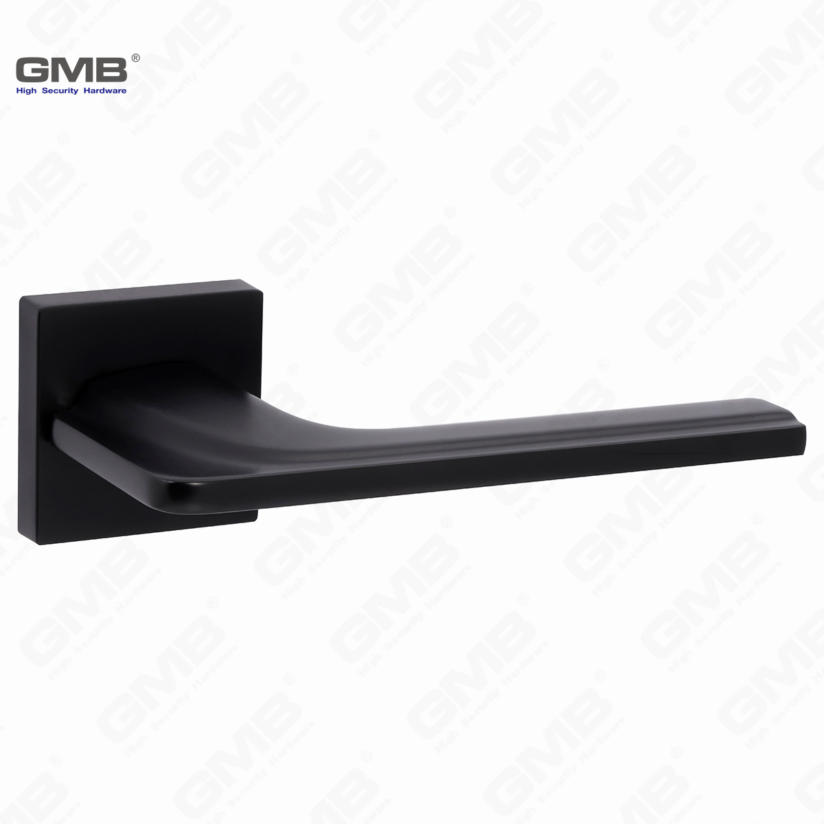 Modern Simple Solid Zinc Alloy Split Door Lock Handle on Square Rosette（Z072501）