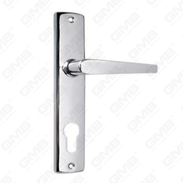 Door Handle Pull Wooden Door Hardware Handle Lock Door Handle on Plate for Mortise Lockset by Zinc Alloy or Steel Door Plate Handle (4230)