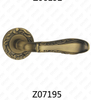 Zamak Zinc Alloy Aluminum Rosette Door Handle with Round Rosette (Z07195)