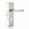 Door Handle Pull Wooden Door Hardware Handle Lock Door Handle on Plate for Mortise Lockset by Zinc Alloy or Steel Door Plate Handle (L212-Z65-KC)