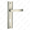 Door Handle Pull Wooden Door Hardware Handle Lock Door Handle on Plate for Mortise Lockset by Zinc Alloy or Steel Door Plate Handle (L214-Z30-K)
