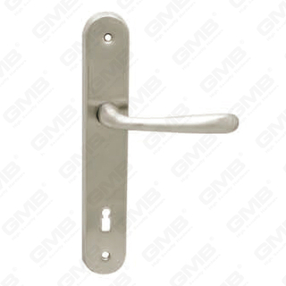 Door Handle Pull Wooden Door Hardware Handle Lock Door Handle on Plate for Mortise Lockset by Zinc Alloy or Steel Door Plate Handle (215012)