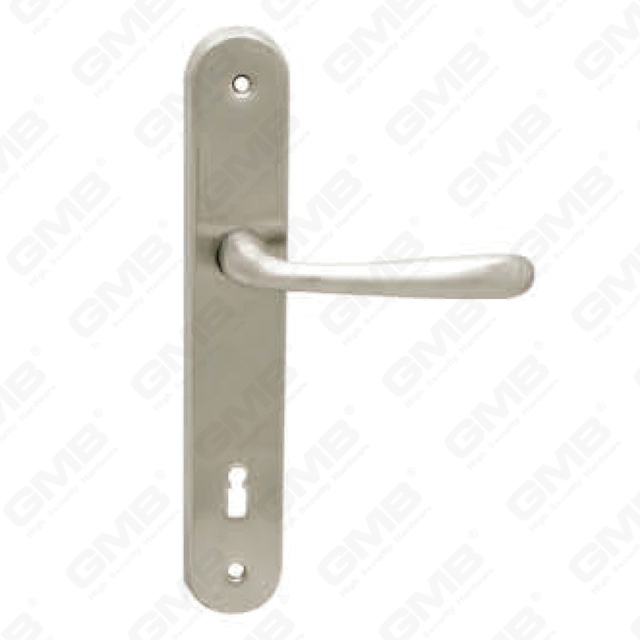 Door Handle Pull Wooden Door Hardware Handle Lock Door Handle on Plate for Mortise Lockset by Zinc Alloy or Steel Door Plate Handle (215012)