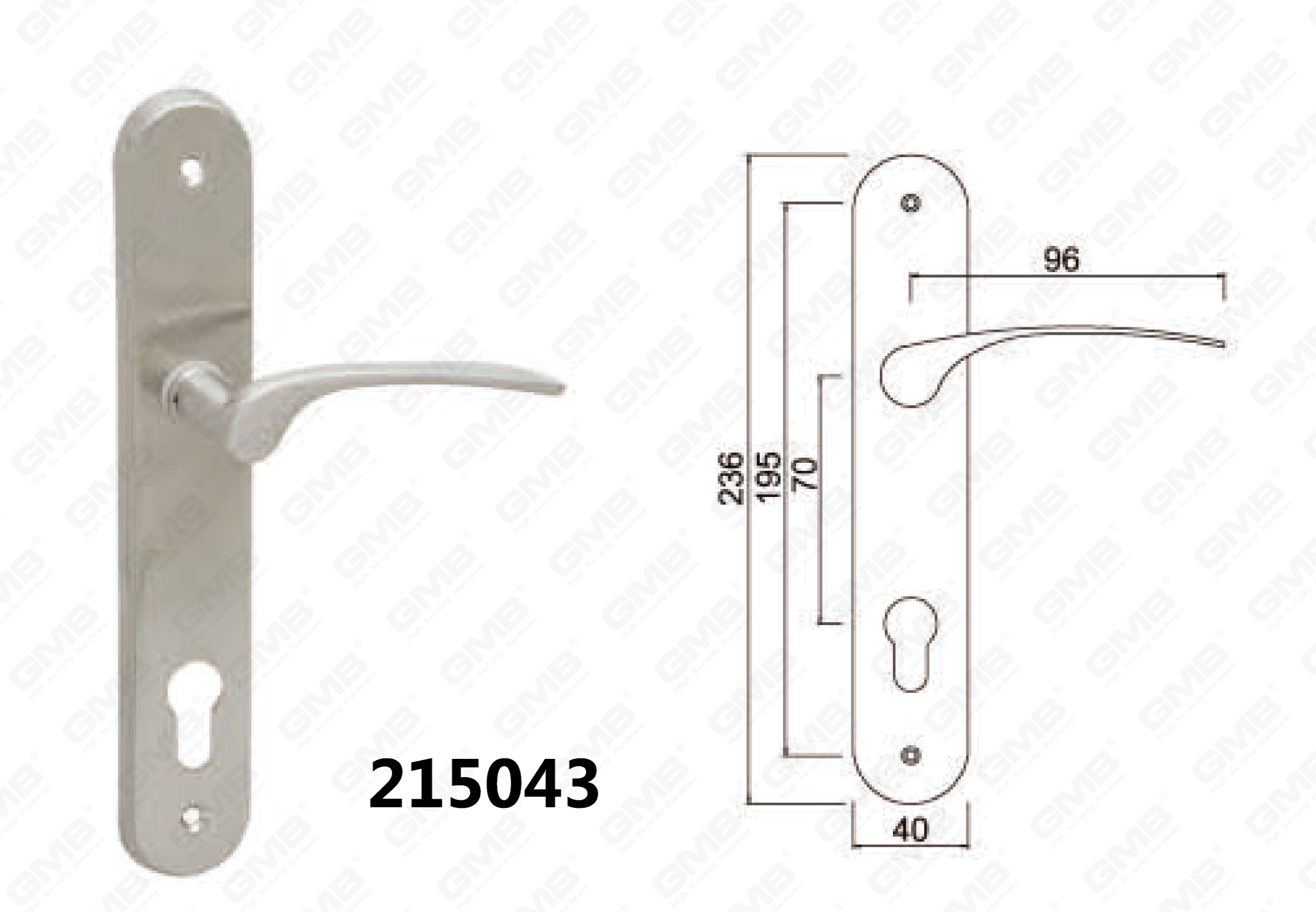 215043 Door Hardware Handle Lock Door Handle