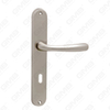 Door Handle Pull Wooden Door Hardware Handle Lock Door Handle on Plate for Mortise Lockset by Zinc Alloy or Steel Door Plate Handle (ZM7KN)