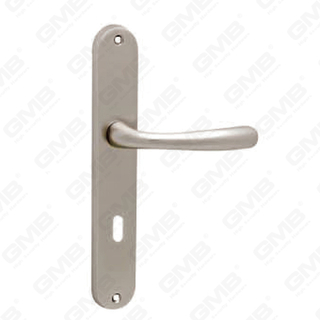 Door Handle Pull Wooden Door Hardware Handle Lock Door Handle on Plate for Mortise Lockset by Zinc Alloy or Steel Door Plate Handle (ZM7KN)