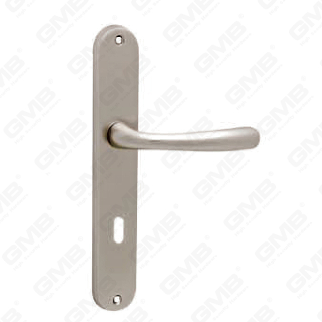 Door Handle Pull Wooden Door Hardware Handle Lock Door Handle on Plate for Mortise Lockset by Zinc Alloy or Steel Door Plate Handle (ZM7KN)
