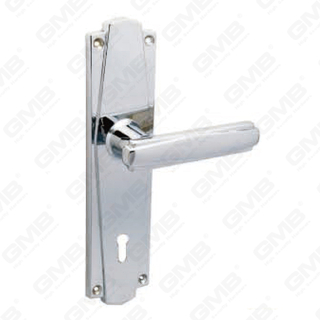 Door Handle Pull Wooden Door Hardware Handle Lock Door Handle on Plate for Mortise Lockset by Zinc Alloy or Steel Door Plate Handle (693LD)
