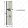 Door Handle Pull Wooden Door Hardware Handle Lock Door Handle on Plate for Mortise Lockset by Zinc Alloy or Steel Door Plate Handle (CA401-C25-K)