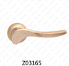 Zamak Zinc Alloy Aluminum Rosette Door Handle with Round Rosette (Z02165)