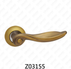 Zamak Zinc Alloy Aluminum Rosette Door Handle with Round Rosette (Z02155)