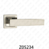 Zamak Zinc Alloy Aluminum Rosette Door Handle with Round Rosette (Z05234)