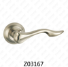 Zamak Zinc Alloy Aluminum Rosette Door Handle with Round Rosette (Z02167)