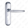 Door Handle Pull Wooden Door Hardware Handle Lock Door Handle on Plate for Mortise Lockset by Zinc Alloy or Steel Door Plate Handle (ZM60828-PC)