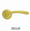Zamak Zinc Alloy Aluminum Rosette Door Handle with Round Rosette (Z02129)