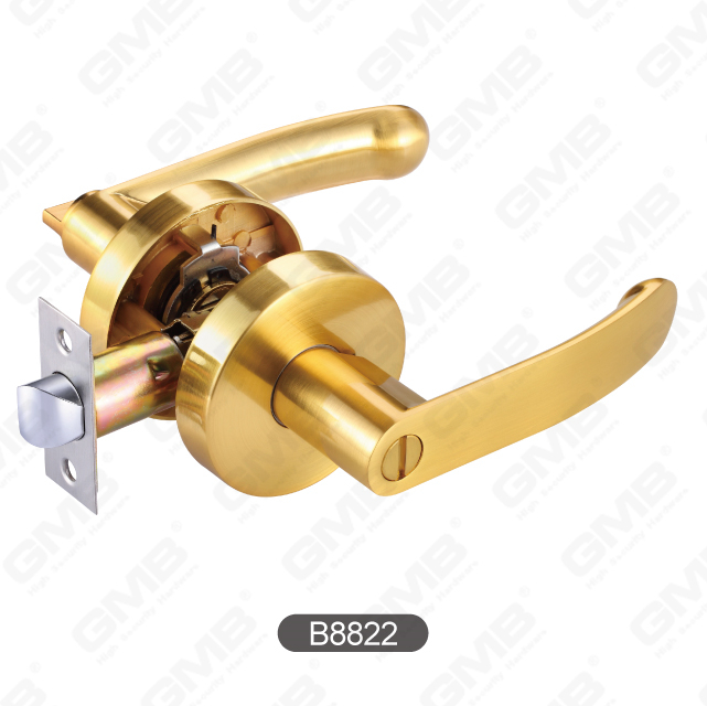 Heavy Duty Tubular Lever Lock Entry Zinc Alloy Handle Door Lock 【B8822】