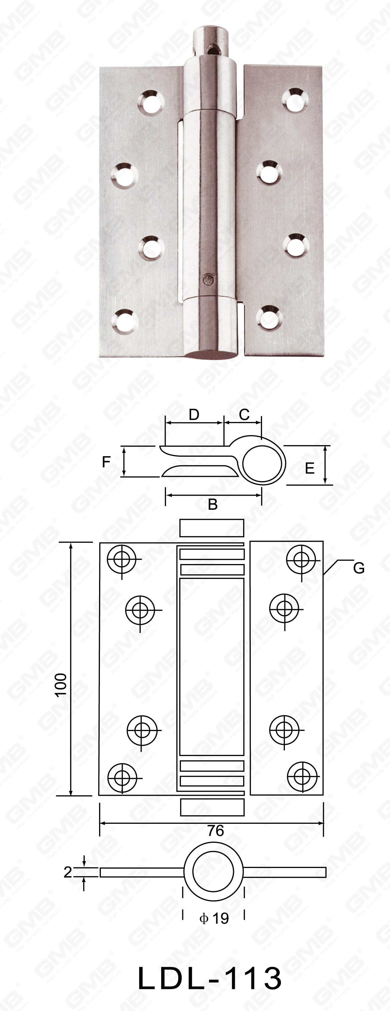 Stainless Steel Hinge Series_LDL-113-37