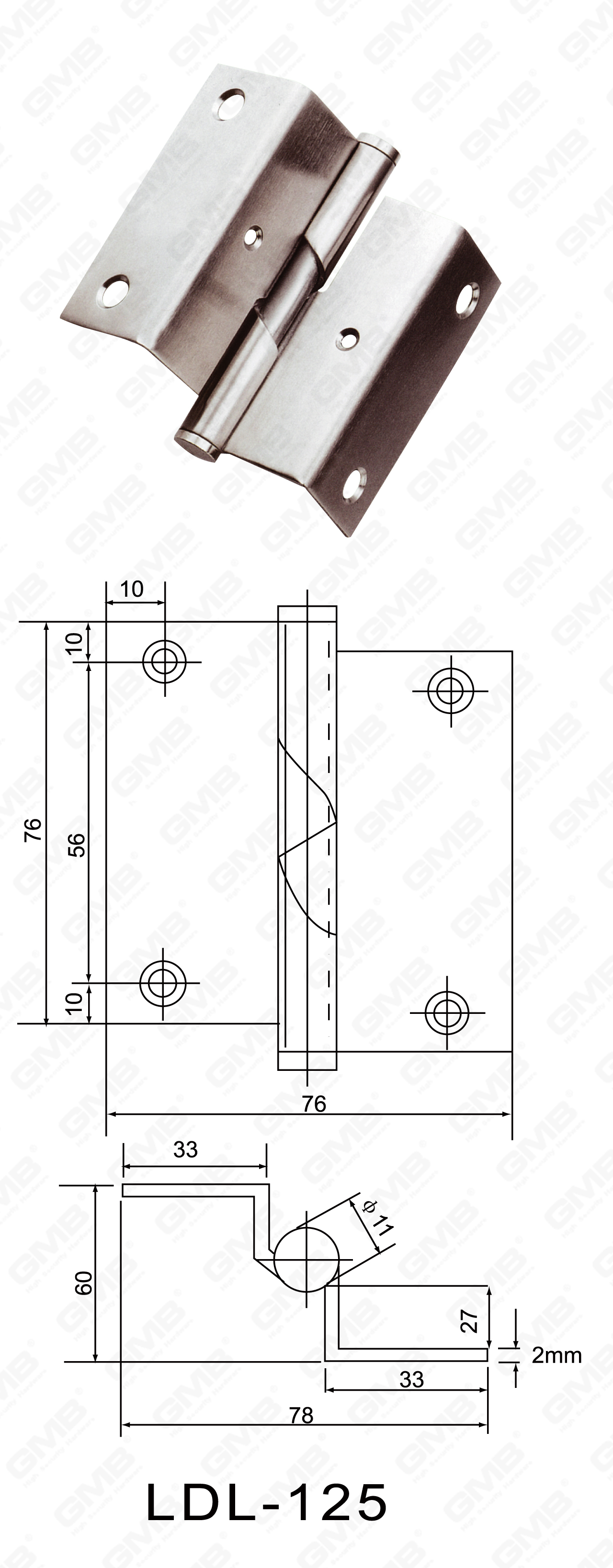 Stainless Steel Hinge Series_LDL-125-61