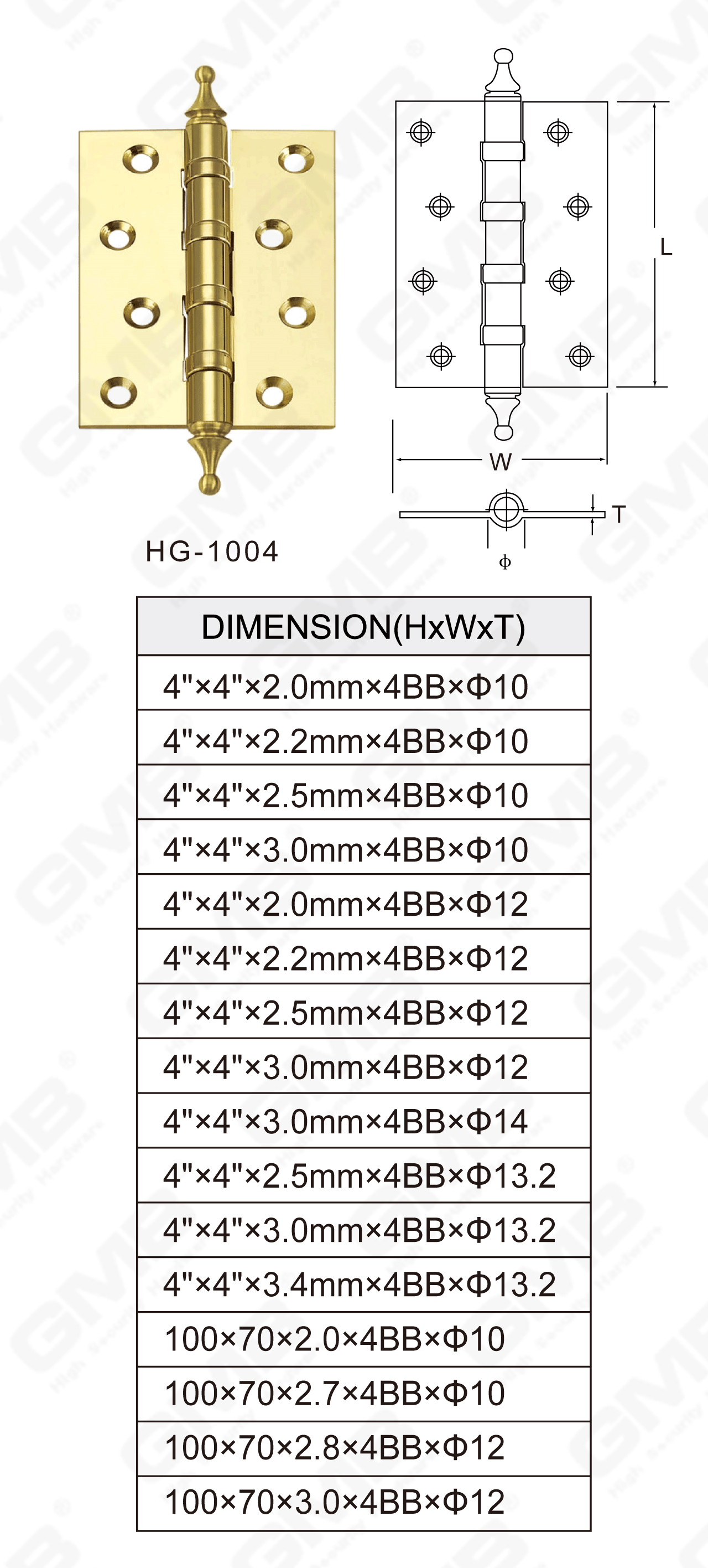Brass Hinge Series_HG-1004-12