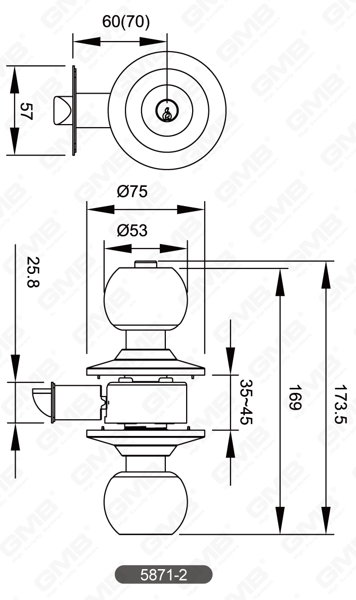 05 Cylindrical Knob Lock Series-16