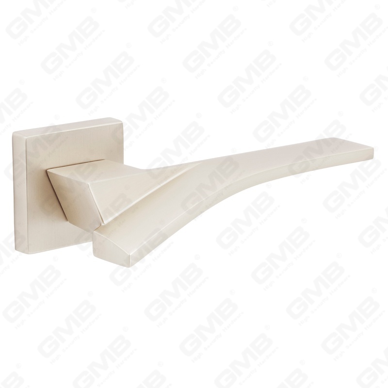 Modern Simple Solid Zinc Alloy Split Door Lock Handle on Square Rosette（Z072502）