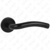 High Quality Black Color Modern Style Design #304 Stainless Steel Door Handle Round Rose Lever Handle (GB03-108)