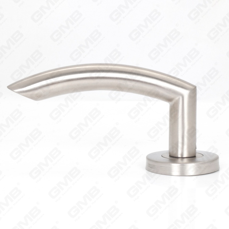 High Quality BS En1906 Grade 4 SUS304 Stainless Steel Entry Round Rose Interior Door Lever Handle (LHT033)