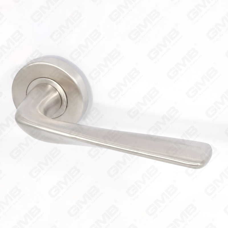 High Quality BS En1906 Grade 4 SUS304 Stainless Steel Entry Round Rose Interior Door Lever Handle (LHT032)