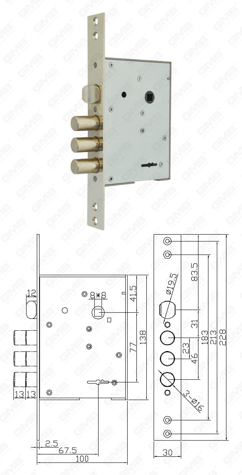 01 High Security Mortise Lock_262KS-36