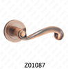 Zamak Zinc Alloy Aluminum Rosette Door Handle with Round Rosette (Z01087)
